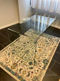 Scrivania tavolo consolle vetro