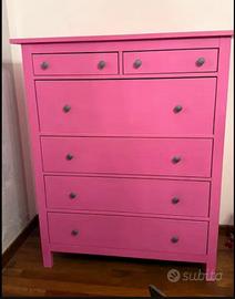 cassettiera Ikea rosa Hemnes