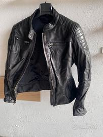Giacca pelle donna moto Prexsport tagli 48 vintage
