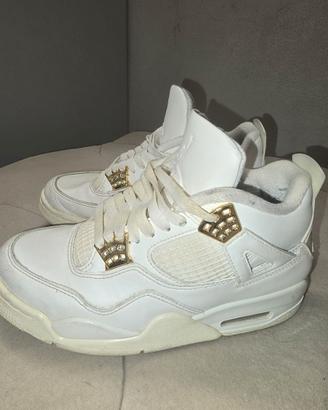 NIKE Jordan 4 white gold donna