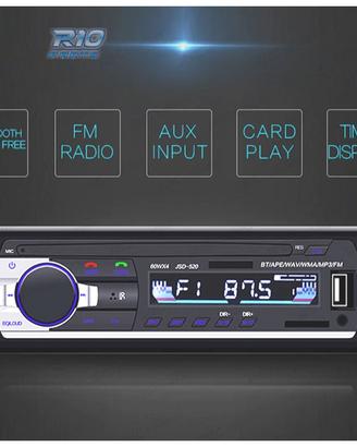 AUTORADIO 1 DIN BLUETOOTH MP3 USB SD AUX