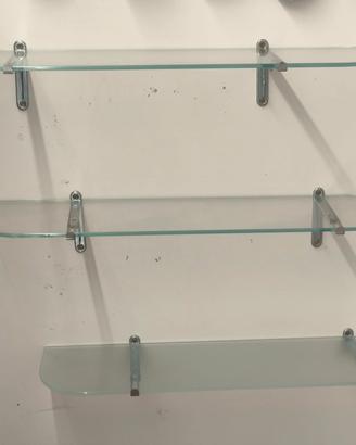 Mensole in vetro n6 con staffe regolabili 