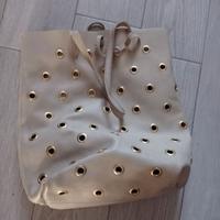 Borsa secchiello shopping bag Guia's pelle