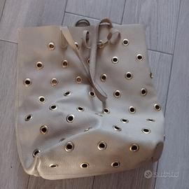 Borsa secchiello shopping bag Guia's pelle