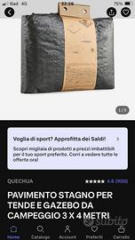 Telo cerato stagno per tenda e gazebo 3x4 m