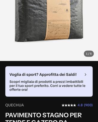 Telo cerato stagno per tenda e gazebo 3x4 m