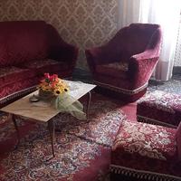 Salotto in Velluto Rosso Anni 70