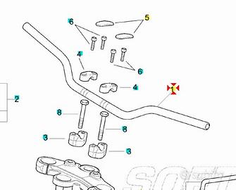 Manubrio Aprilia Tuono 50 AP8118664