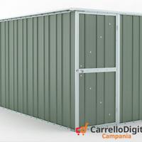 Deposito attrezzi giardino 175x307cm 5,4mq verde