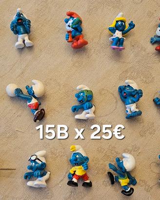 Lotto di 15B Puffi/Schmurf anni '70/'80
