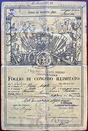 Foglio di congedo 1934