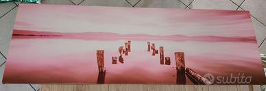 quadro rosa stampa su tela