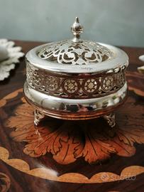 Portagioie cesellato argento 925 prima metà '900