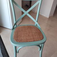 sedia bistrot vintage in legno 