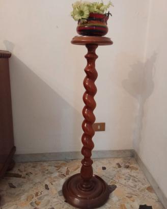 Colonna Modernariato Anni 70 - Legno a Torciglione