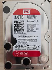 Hard Disk WD Red per NAS 3TB 