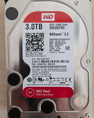 Hard Disk WD Red per NAS 3TB 