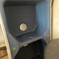 Lavabo due vasche blu