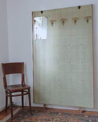 Appendiabiti da parete vintage legno skai anni '40