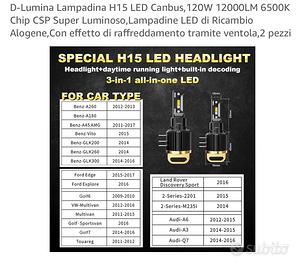 Lampade H15 x auto a led