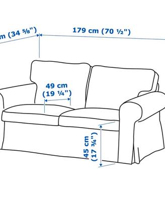 Divano Ektorp 2posti + Poggiapiedi Extorp IKEA