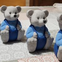 Pupazzi ceramica 12 pezzi orsetto Ugo nuovi