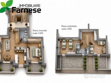 Appartamento di 127 m² con 4 locali e box auto a S