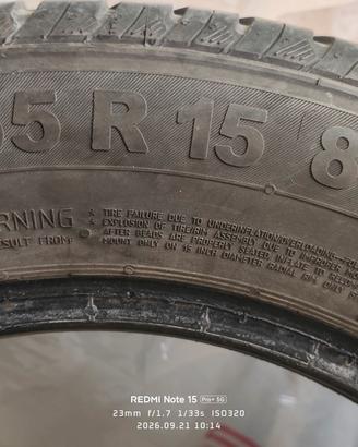 4 gomme Continental Ecocontact3 185/65 r15 88t