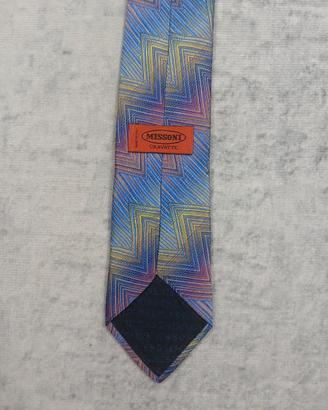 Cravatta Missoni Vintage in Seta "Zig Zag" 