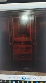 armadio antico 700 in legno da collezione