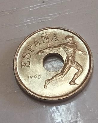 2 monete rare25pesetas  1990 olimpiadi Barcellona 