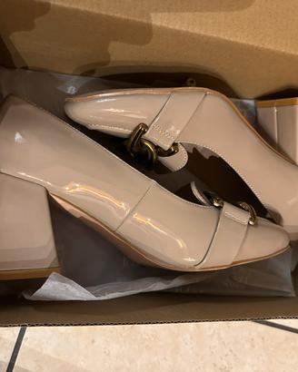 Decolte beige di pelle - Taglia 36