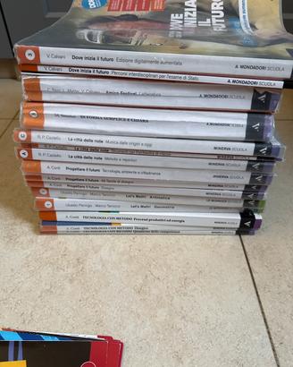 Libri scolastici  – mat, ita, storia, musica tecn