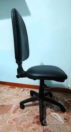 Sedia Ufficio Nera In Pelle