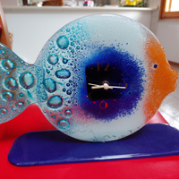 Orologio in vetro di Murano - Pesce