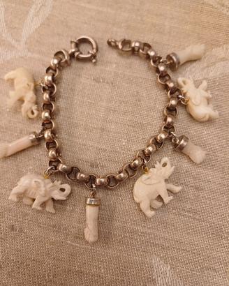 Bracciale argento con pendenti 