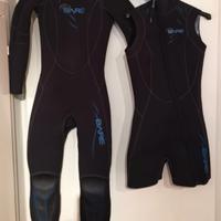 Muta sub donna 2 pezzi 5mm  e guanti sub 5 mm