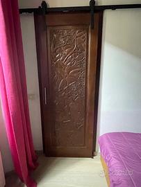 Porta legno massello