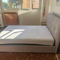 Letto contenitore+materasso memory- ottime condiz.
