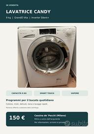 Lavatrice Candy GrandÓ Vita 9 kg – 150 €