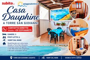 23-30 AGOSTO *100m MARE Torre S.Giovanni 6POSTI