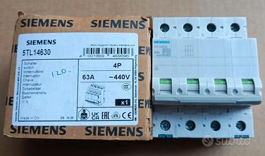 INTERRUTTORE SEZIONATORE SIEMENS 63A 4P 5TL 14630