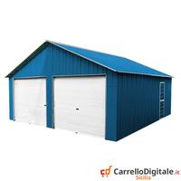 Box cantiere 666x724 due saracinesche 810kg blu