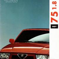 Depliant Originale Alfa Romeo 75 1.8 Indy