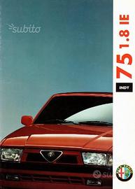 Depliant Originale Alfa Romeo 75 1.8 Indy