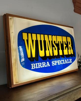 Insegna luminosa originale vintage wunster