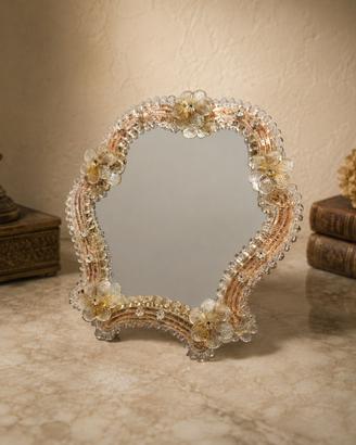 Specchio Vetro Murano Vintage da Tavolo Parete