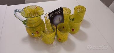 Murano: bicchieri e caraffa