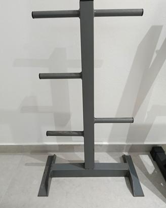 rastrelliera con dischi da palestra 