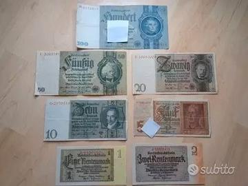 LOTTO BANCONOTE ANNI 40 TERZO REICHI HITLER